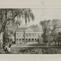 Vue du palais du gouverneur, du côté de la Place d'Armes