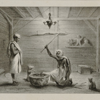 La Mama-Snekie, ou Water-Mama, faisant ses conjurations.