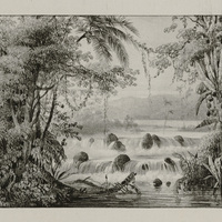 Cascade au-delà du Blaauwe Berg.
