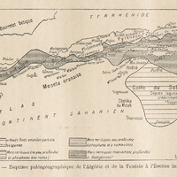 Esquisse paléogéographique de l'Algérie et de la Tunisie à l'Eocène inférieur