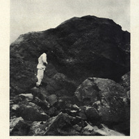 The shattered obelisk of Pelée, Giant blocks of hypersthene-andesite lying near the base of the…
