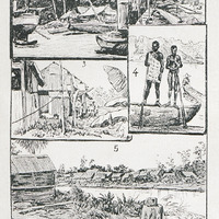 A Daniel (suite) : Le port - Une rue - La case de Sursin - Deux nègres Bosches - Le Carsevenne à…