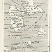 Carte de la Guadeloupe et dépendances