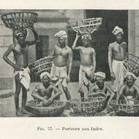 Porteurs aux Indes