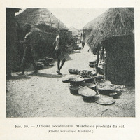 Afrique occidentale. Marché de produits du sol