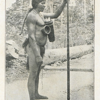 Un indien du rio apaporis avec la sarbacane et le carquois