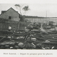 Saint-Laurent - Départ de pirogues pour les placers