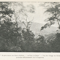 Vue du village de Chile, prise des affleurements de la Lagunita
