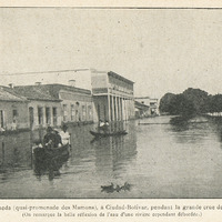 L'Alameda (quai-promenade des Mamons à Ciudad-Bolibar pendant la grande crue de 1890
