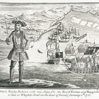 Captain Bartho Roberts with two ships, Viz the Royal Fortune and Ranger, takes in Sail in Whydah…