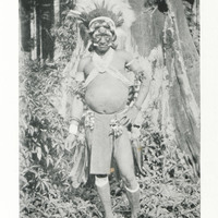 Primitive Indian in festive dress