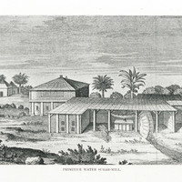 Primitive water sugar-mill