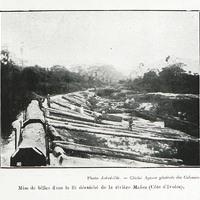Mise de billes dans le lit désséché de la rivière Mafou (Côte d'Ivoire)