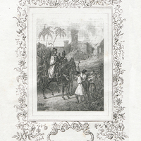 Adolphe Martel, propriétaire d'une riche plantation à Santo-Domingo, salué par les noirs qu'il…