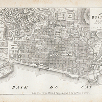 Plan de la ville du cap français et de ses environs dans l'ile de St-Domingue