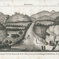 Bombardement du Fort redoutable de la Crête-à-Pierrot près du Bourg de la petite rivière de…