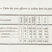 VII. - Cadre des sous-officiers et soldats dans les garnisons.