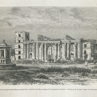 Ruines de l'église Saint-Pierre-et-Saint-Paul, cathédrale du Cap, au temps de la possession…