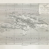 Carte de l'ile d'Haïti pour servir au voyage de Mr. Edgar la Selve. Echelle de 5.100 000