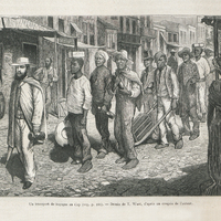 Un transport de bagages au Cap (voy. P. 181).