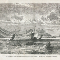 Vue du bourg du Cap Tiburon au temps de la possession française (voy. P. 220).