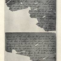 Fragment of manuscript from the debris of Saint-Pierre. Mention of Pompeii in the first line of the…