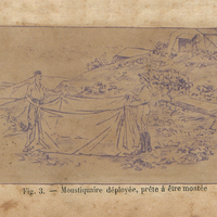 Moustiquaire déployée, prête à être montée