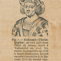 Colomb, Christophe. Né vers 1446 dans l'état de Gênes, mort à Valladolid en 1506. Ses restes,…