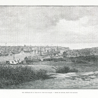 Vue générale de la ville et du port de Curaçao. Dessin de Taylor, gravé par Maynard