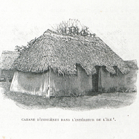 Cabane d'indigènes dans l'intérieur de l'île