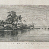 L'embarcation de Saint-Louis. D'après une photographie