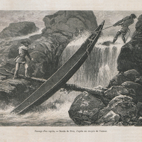 Chute du Yari. D'après un croquis de l'auteur