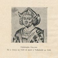 [Christophe Colomb. Né à Gênes en 1451 et mort à Valladolid en 1506]