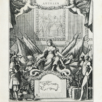 L'exotisme littéraire sous Louis XIV : frontispice du célèbre ouvrage du père du Tertre ( Histoire…