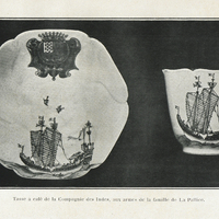 [Tasse  à café de la Compagnie des Indes, aux armes de la famille de La Pallice]