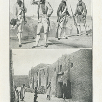 [Uniformes des troupes coloniales ( 1780 ). ( Bibliothèque Nationale ). Bourbon, Pondichery,…