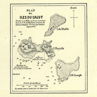 Plan des îles du Salut