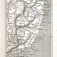 Carte du Littoral du Brésil entre Bahia et Rio-Janeiro