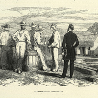 Transportés et surveillant