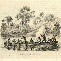 Canot de pêche des Indiens